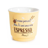 Set 4 pahare portelan multicolor pentru cafea Coffee Ø 6 cm x 6 H, 90 ml
