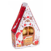 Set 4 bombe baie in cutie cadou Craciun III cm 6 x 5 x 14 H, 4 x 15 gr