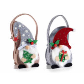 Set 2 gentute Craciun textil multicolor 9x6x20 cm
