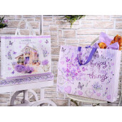 Set 2 sacose cumparaturi material netesut Provensal cm49x12x56H, 21 L