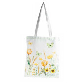Set 4 sacose cumparaturi textil multicolor Flowers II cm 33 x 70 H