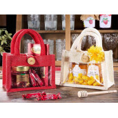 Set 8 gentute cadouri iuta multicolora cm18x11x23H