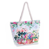 Sacosa cumparaturi textil multicolor Spring cm 44x13x34 H