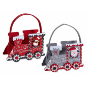 Set 2 gentute Craciun textil multicolor cm 20,5 x 9 x 13 H