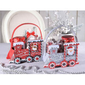 Set 2 gentute Craciun textil multicolor cm 20,5 x 9 x 13 H