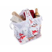 Set 2 cosulete Craciun textil multicolor 24x17x28H