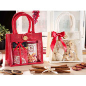 Set 4 gentute cadouri iuta rosie natur cm21x15,5x34H