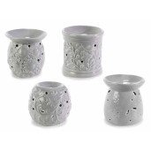 Set 4 difuzoare parfum camera ceramica gri Ø 9 cm x 9,5 H