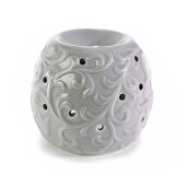Set 4 difuzoare parfum camera ceramica gri Ø 9 cm x 9,5 H