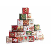 Calendar Advent Craciun cutiute carton cm 7 x 7 x 7 H