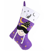 Set 2 ciorapi decorativi Halloween Befana textil multicolor cm 25 x 38 H