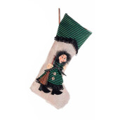 Ciorap decorativ Halloween Befana textil multicolor II cm 22 x 35 H