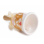 Set 6 clopotei Craciun ceramica multicolora Ø 5 cm x 10 H