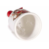 Set 2 clopotei Craciun ceramica multicolora Ø 7 cm x 14,5 H