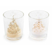 Set 2 candele Craciun Ø 5,5 cm x 6,5 H