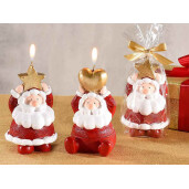 Set 2 lumanari Mos Craciun Ø 7 cm x 12 H