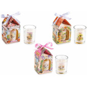 Set 3 lumanari parfumate aroma Flori, Bumbac, Vanilie Ø 5 cm x 6 H