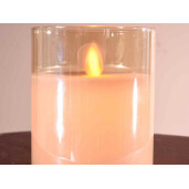 Set 3 candele cu led 7.5x15 cm, 7.5x12.5 cm, 7.5x10 cm