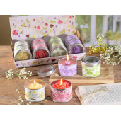 Set 4 lumanari parfumate in borcan Ø 7,5 cm x 6 H