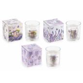 Set 3 lumanari parfumate aroma Lavanda Ø 8 cm x 9 H
