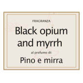 Lumanare parfumata Craciun aroma Opium negru si Smirna 6.5x8 cm
