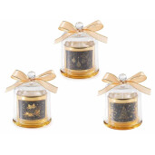 Set 3 lumanari Craciun parfumate Ø 8,5 cm x 11 H