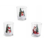 Set 3 candele Craciun Ø 5,5 x 6,5 H