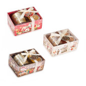 Set 3 candele, 6 lumanari Craciun 11 x 8 x 5 H