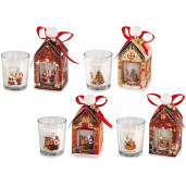 Set 4 lumanari Craciun 5.5x5.5x12 cm