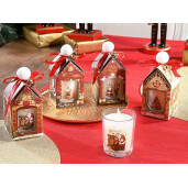 Set 4 lumanari Craciun 5.5x5.5x12 cm