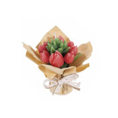 Set 4 lumanari tip buchet Lalele 9,5x7,5x12 H