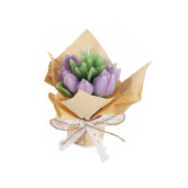 Set 4 lumanari tip buchet Lalele 9,5x7,5x12 H