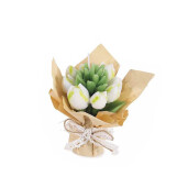 Set 4 lumanari tip buchet Lalele 9,5x7,5x12 H