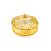 Lumanare parfumata in borcan sticla aroma Frunze Maslin, Lemongrass Ø 13 cm x 9 H