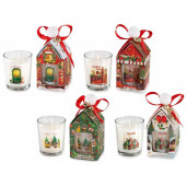 Set 4 lumanari parfumate Craciun 5.5x5.5x12 cm
