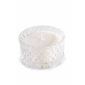 Lumanare parfumata in borcan sticla, cutie cadou aroma Iasomie alba cm 9 x 9 x 5 H