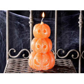 Lumanare Halloween Dovleac ceara portocalie Ø 8 cm x 14 H