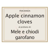 Lumanare parfumata Craciun in borcan sticla aroma Mere si Cuisoare cm 7,5 x 5,5 x 8,5 H