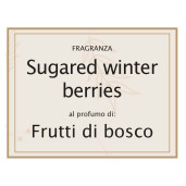 Lumanare parfumata Craciun in borcan sticla aroma Fructe de Padure cm 7,5 x 5,5 x 8,5 H
