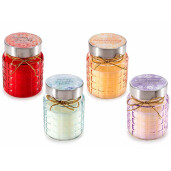 Set 4 lumanari parfumate in borcan Ø 8 cm x 10 H