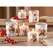 Set 3 candele parfumate Craciun Ø 7,5 cm x 8 H