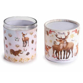 Set 3 candele parfumate Craciun Ø 7,5 cm x 8 H