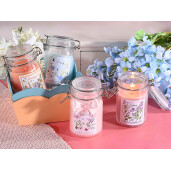 Lumanare parfumata in borcan sticla aroma Liliac Ø 7 cm x 11,5 H