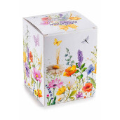 Lumanare parfumata aroma Flori in borcan sticla, cutie cadou Ø 9 cm x 12 H