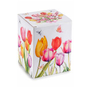 Set 2 lumanari parfumate arome Florale in borcane sticla, cutii cadou Ø 9 cm x 12 H