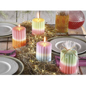 Lumanare ambientala ceara roz alba portocalie Ø 7,5 cm x 10 H