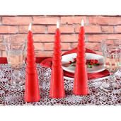 Set 6 lumanari rosii cu led 5x25 cm