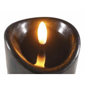 Lumanare ambientala cu led ceara neagra Ø 7 x 10,5 H