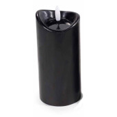 Set 3 lumanari ambientale cu led ceara neagra Ø 7 cm x 16 H, Ø 7 x 13 H, Ø 7 x 10,5 H 