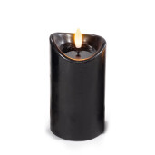 Set 3 lumanari ambientale cu led ceara neagra Ø 7 cm x 16 H, Ø 7 x 13 H, Ø 7 x 10,5 H 